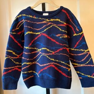 Hanna Andersson | Navy Multicolor Knit Sweater | Size 4